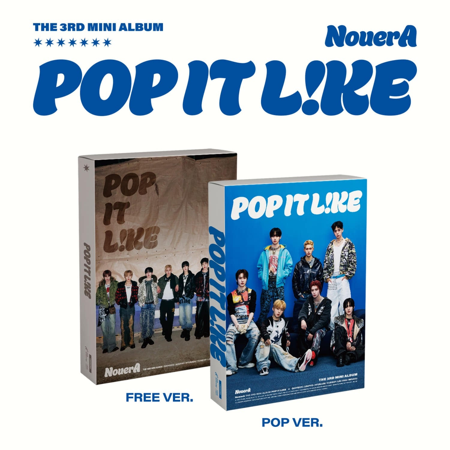 NOUERA - 3rd Album [POP IT LIKE] (POP VER. / FREE VER.) (Ran | Kool Seoul - Buy Kpop Albums Online