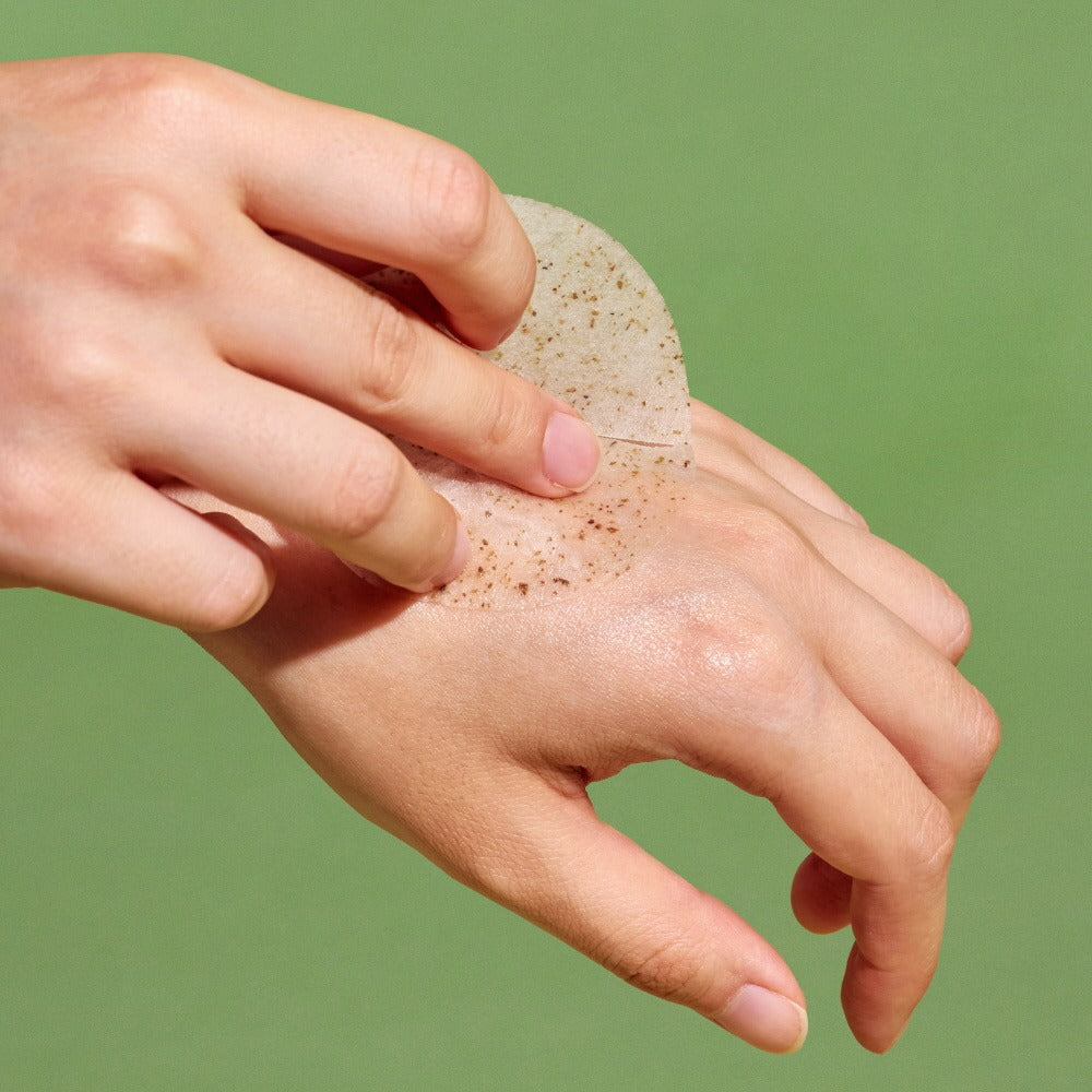 Applying NUTSELINE Cica Calming Pad to skin for soothing and calming effects