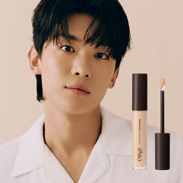 OBGE Thin Steel Concealer product image with male model, Gentleman Korea Korean men’s skincare concealer
