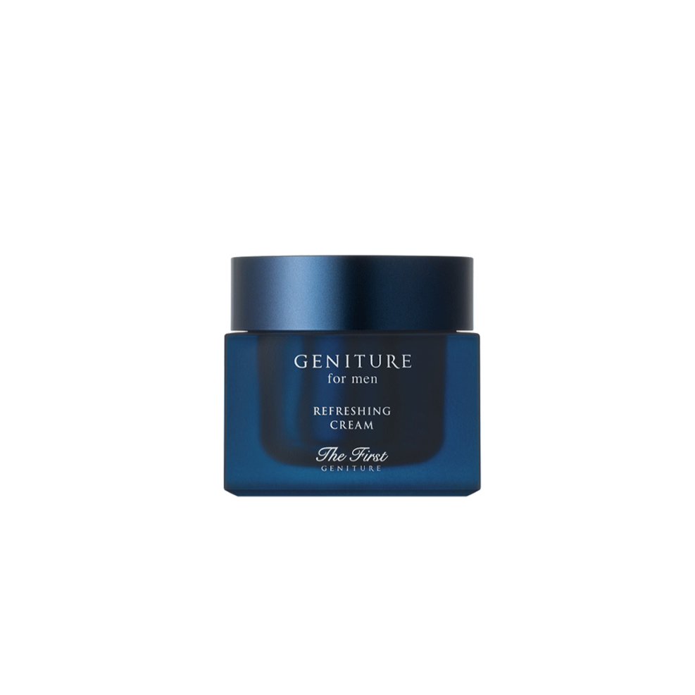 OHUI Geniture For Men Refreshing Cream 50ml - Gentleman Korea premium Korean skincare for men, blue jar product shot