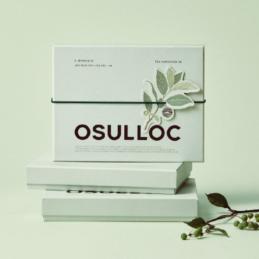 OSULLOC Tea Variation 30p Set packaging with botanical design in green shades. Premium tea collection from OSULLOC brand.