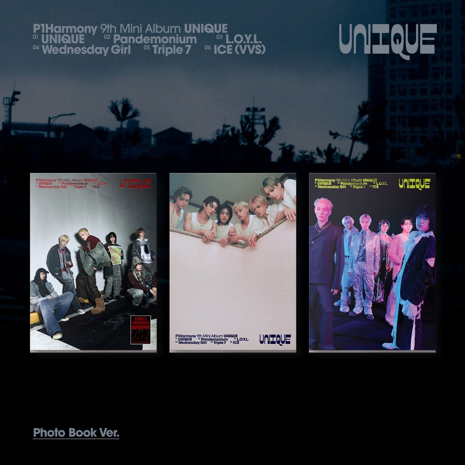 P1HARMONY - 9th Album [UNIQUE] (Photobook Ver.) (Random 1 of | Kool Seoul - Buy Kpop Albums Online