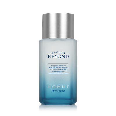 PASSION & BEYOND Homme Fitness Toner 130ml - Gentleman Korea men’s skincare toner in blue gradient bottle for hydration and refreshed skin