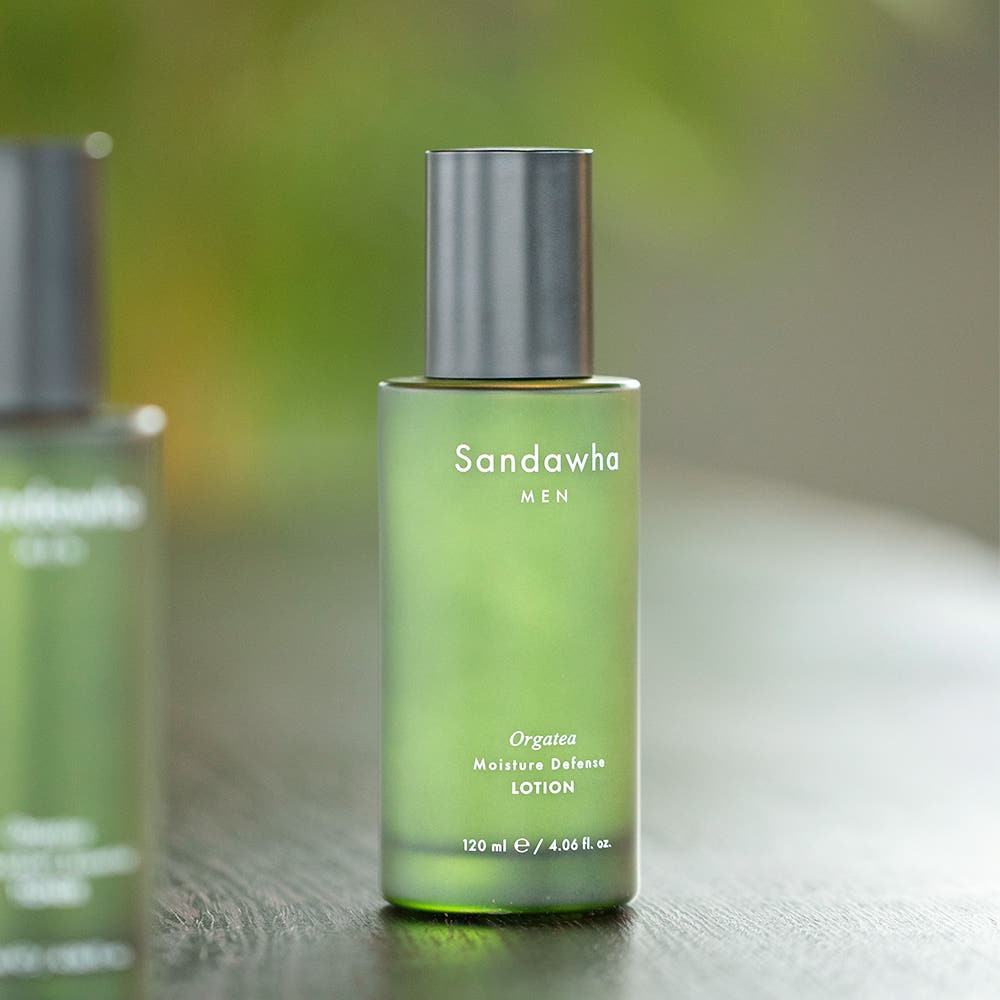 SANDAWHA For Men Orgatea Moiture Defense Lotion 120ml green glass bottle for men skincare Gentleman Korea export