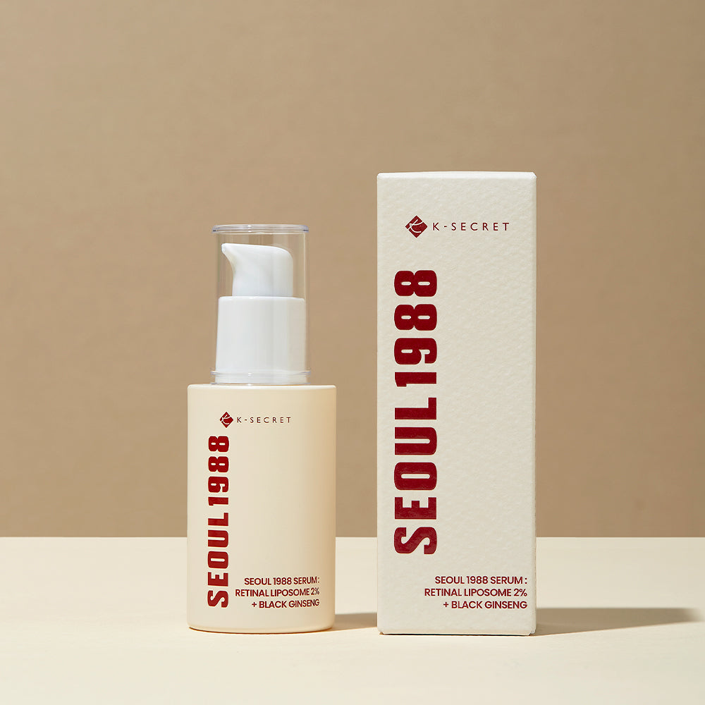 SEOUL 1988 Retinal Black Ginseng Serum with packaging displayed on a neutral background