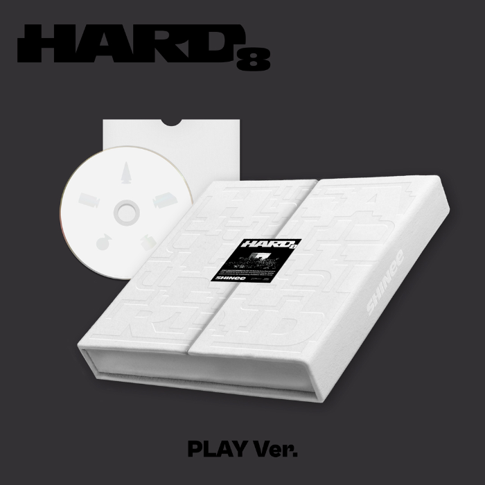 SHINEE The 8th Album - [HARD] (Play Ver.) CD and packaging in white with "HARD" text displayed prominently.