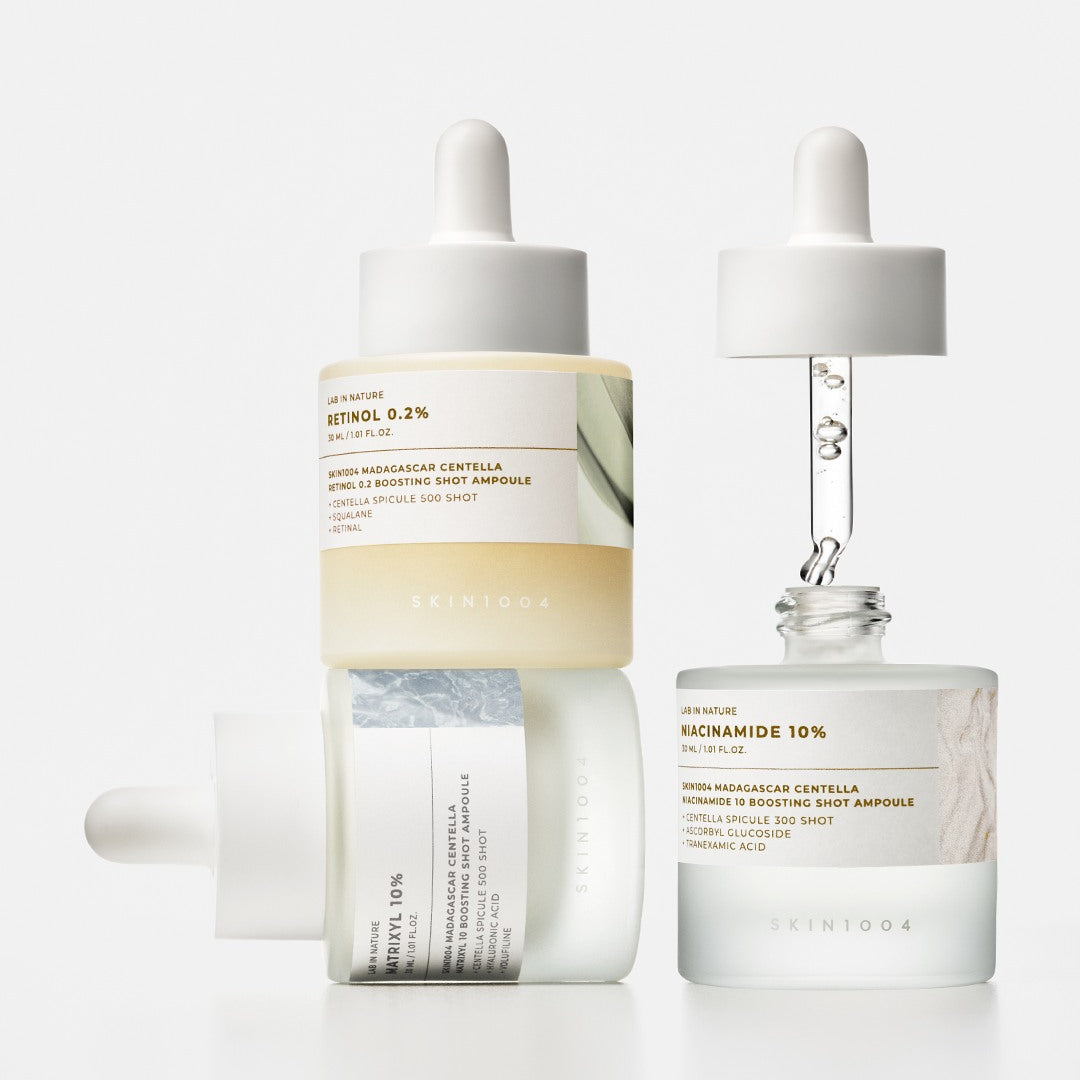 SKIN1004 Madagascar Centella Boosting Ampoule Kit with visible dropper bottle and product labels
