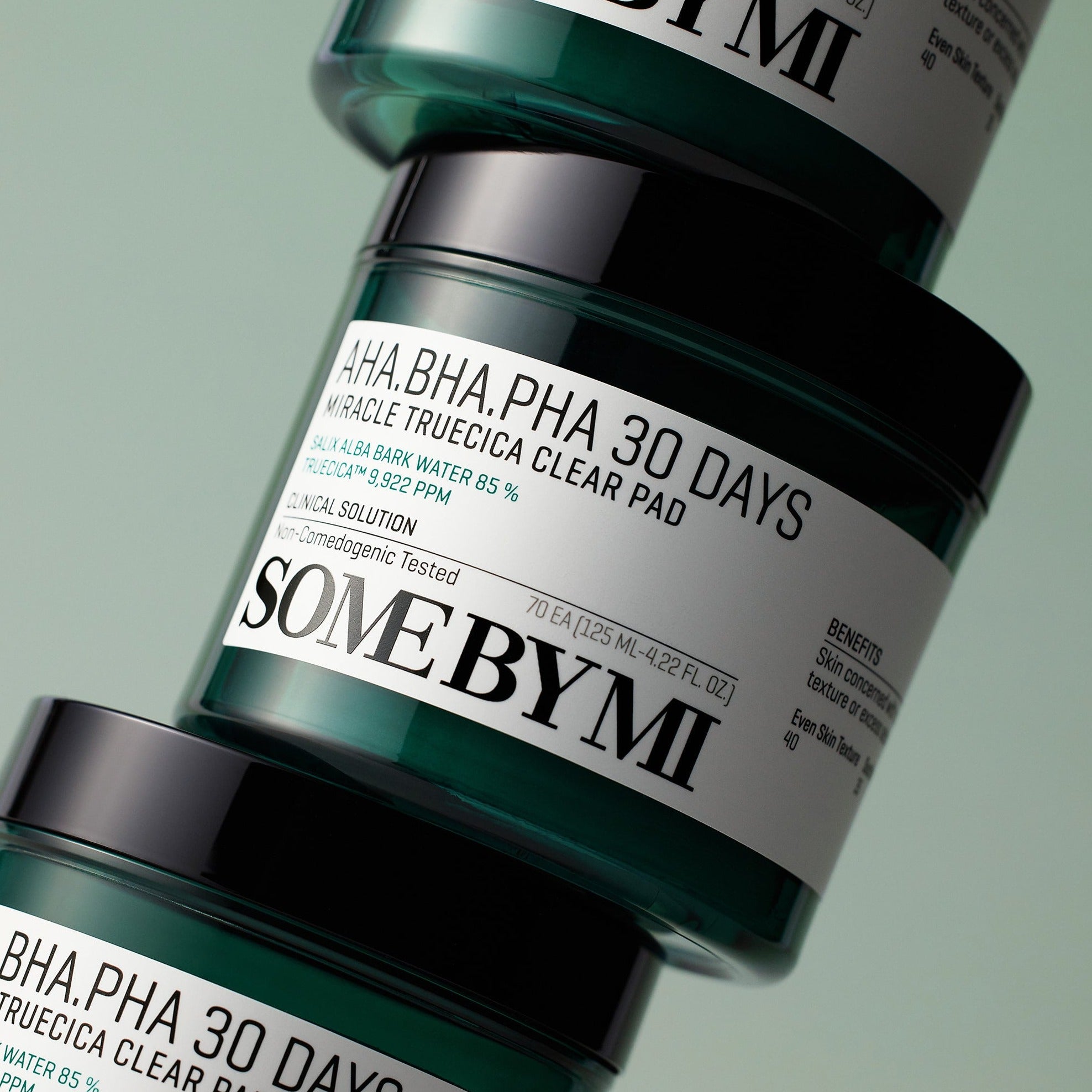 SOME BY MI AHA.BHA.PHA Miracle True Cica Clear Pad 70p 125ml, featuring skin solution for clear and smooth complexion.