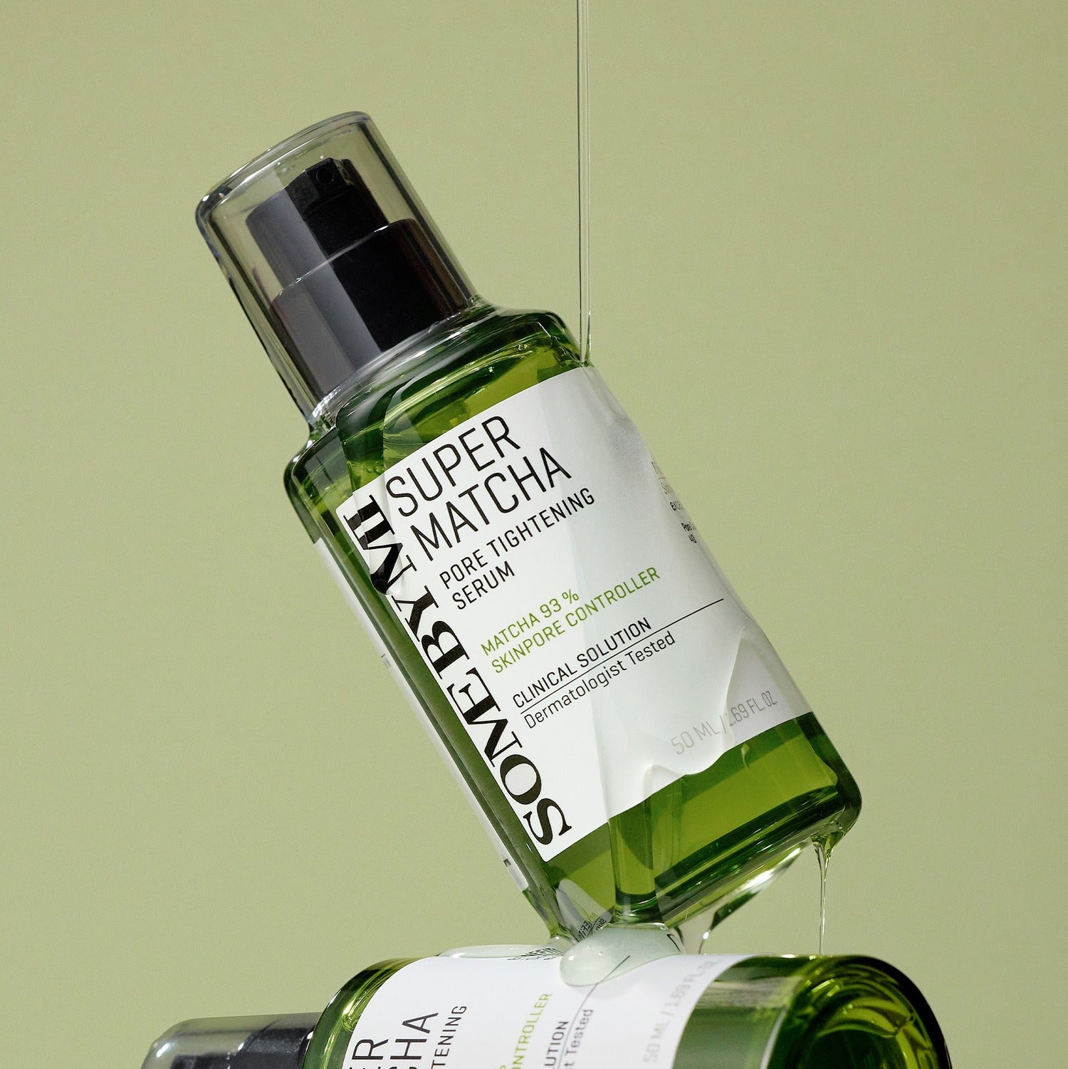 SOME BY MI Super Matcha Pore Tightening Serum 50ml with green and white bottle design.