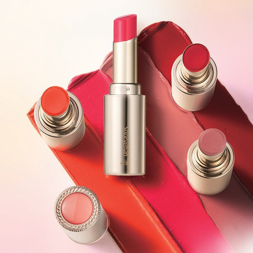 SOORYEHAN Yeon Silk Lip Rough 3.5g in vibrant shades on display.