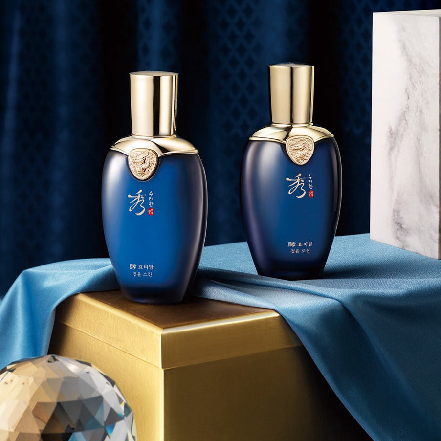 SOORYEHAN Hyobidam Jeongyul Skin 150ml bottles on elegant display