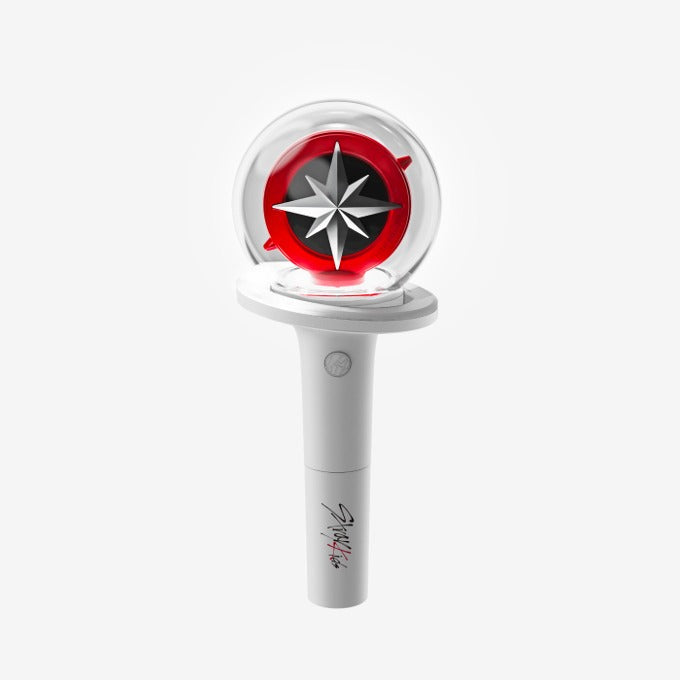 STRAY KIDS Lightstick Official ver.2 with unique design and vibrant colors, perfect for fans and concerts, featuring signature logo.