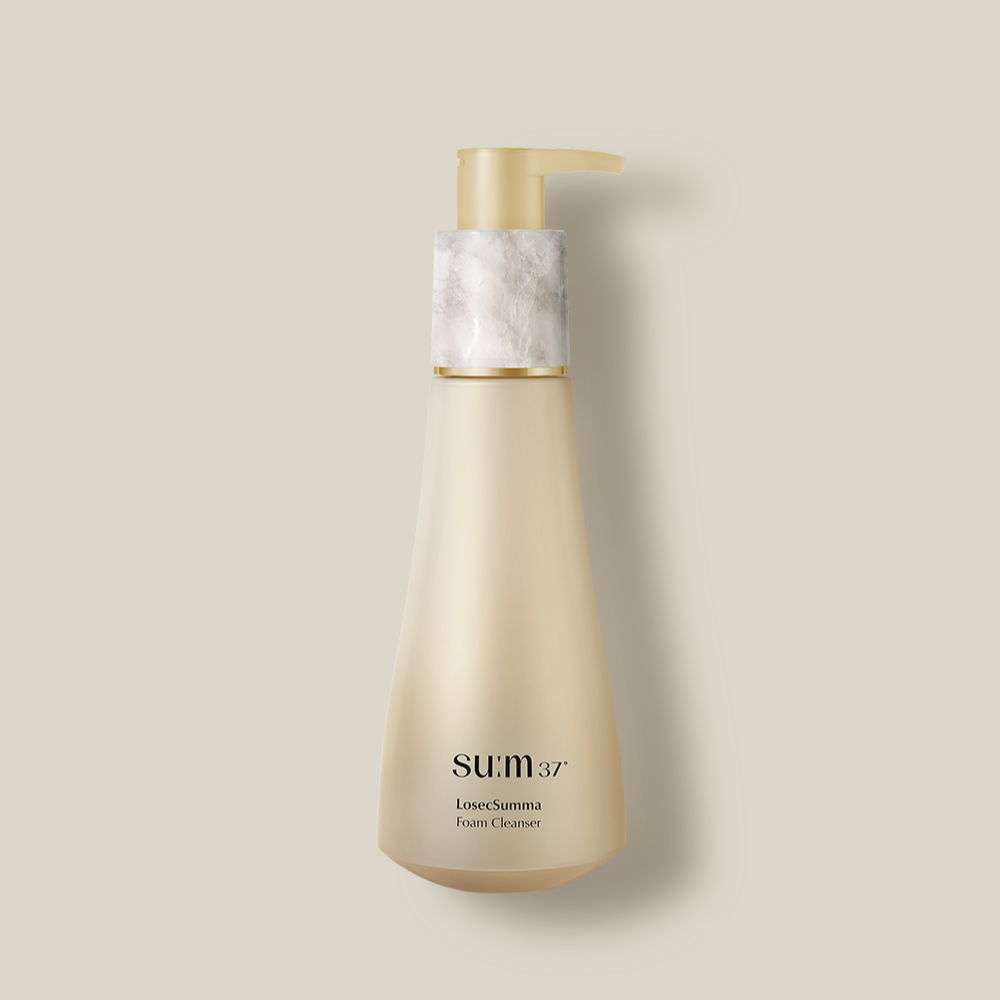 SU:M37 Rosic Summa Foam Cleanser 200ml product image with elegant packaging design.