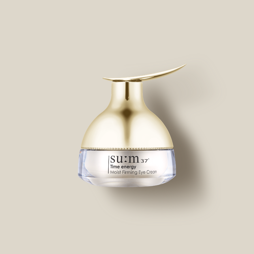 SU:M37 Time Energy Moist Firming Eye Cream 25ml luxury skincare product in gold jar
