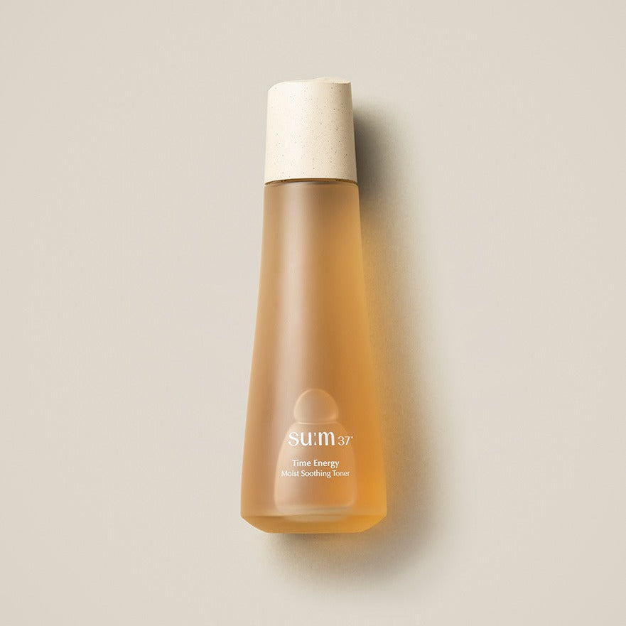 SU:M37 Time Energy Moist Soothing Toner 170ml bottle on a neutral background.