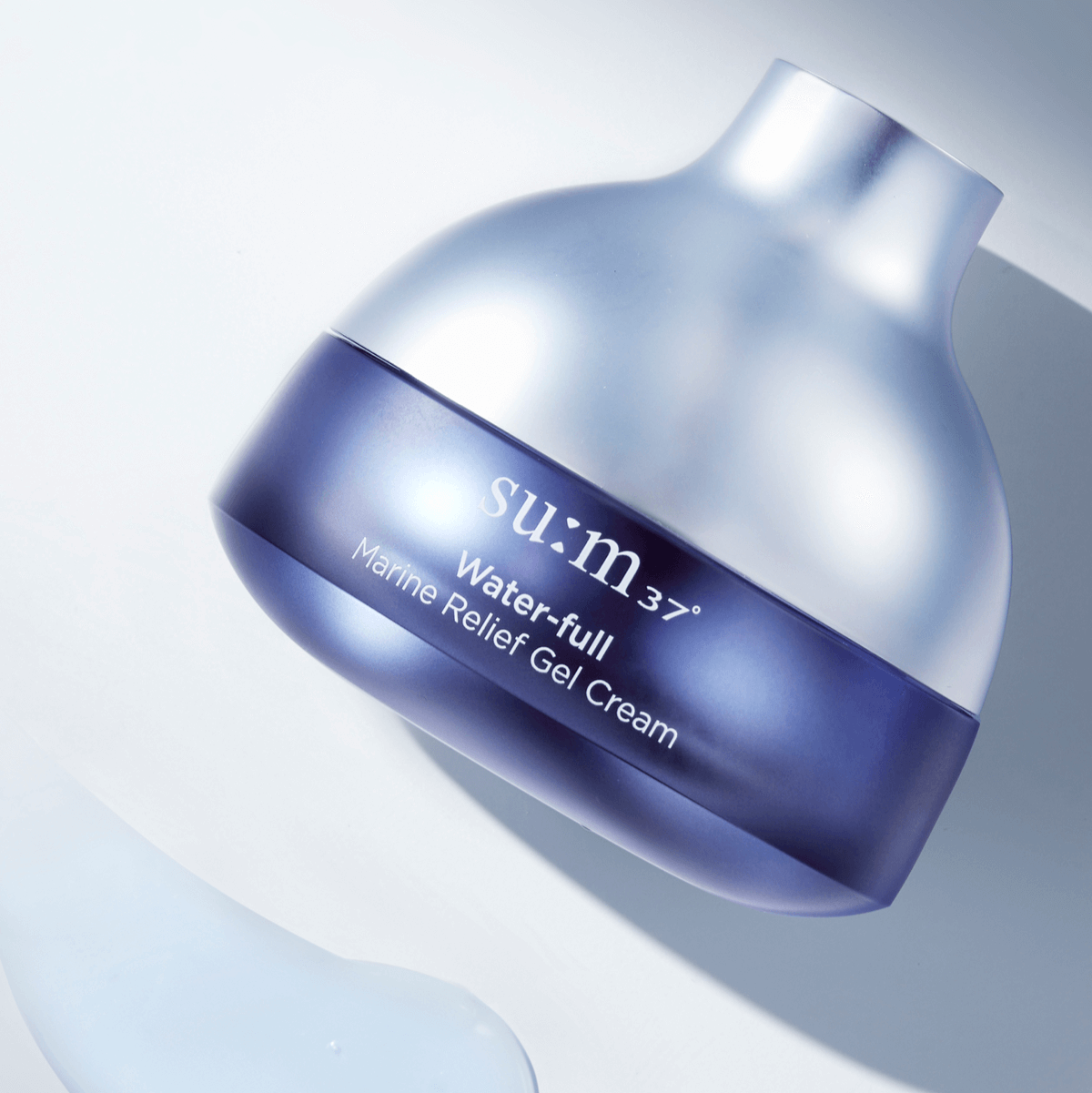 SU:M37 Water-full Marine Relief Gel Cream 50ml jar on a light background