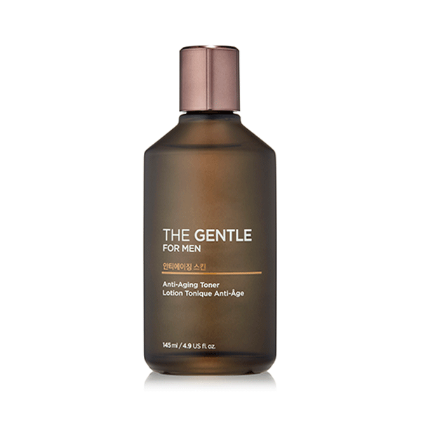 THE FACE SHOP The Gentle For Men Anti-Aging Skin 145ml brown bottle product photo by Gentleman Korea, men's anti-aging toner for sensitive skin