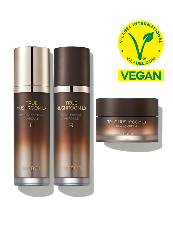 The Saem  True Mushroom Lx Firming Pro Ampoule Set (2xAmpoule+Cream)
