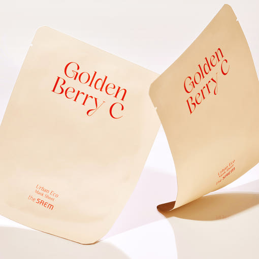 THE SAEM Urban Eco Golden Berry C Mask Sheets 10 Sheets packaging design