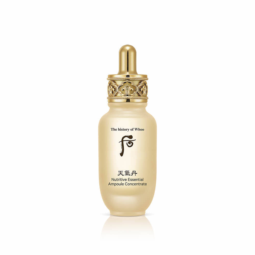 THE WHOO Cheongidan Hwahyun Nutritive Essentail Ampoule Concentrate 30ml bottle on white background