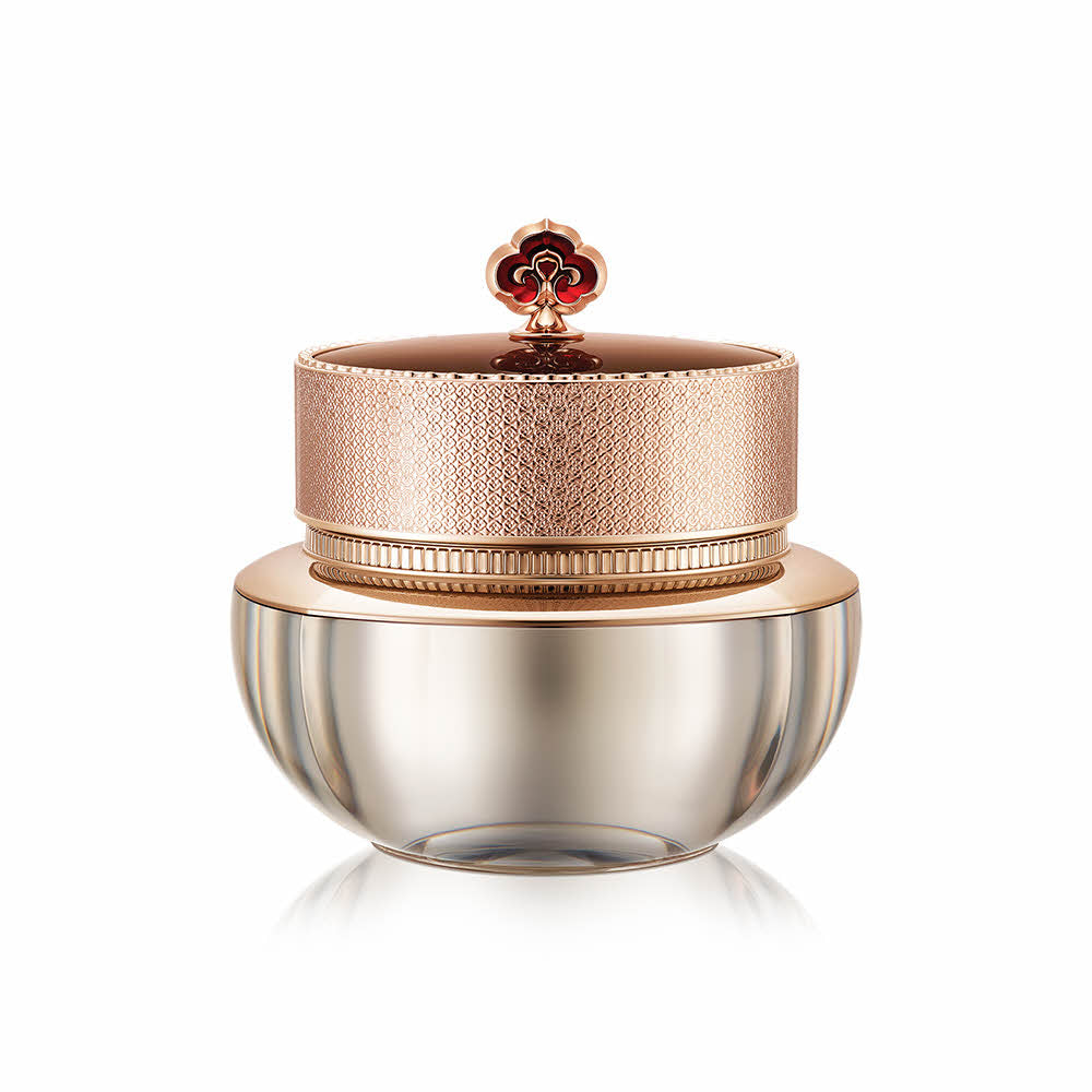 THE WHOO Cheonryuldan Hwayul Cream 60ml luxurious skincare jar with golden lid.