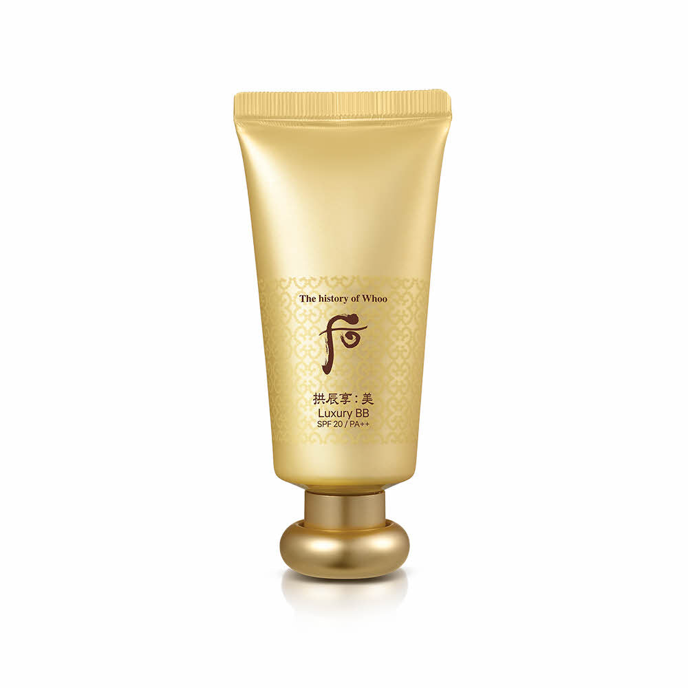 THE WHOO Gong Jin Hyang Luxury BB Cream 45ml in a gold tube