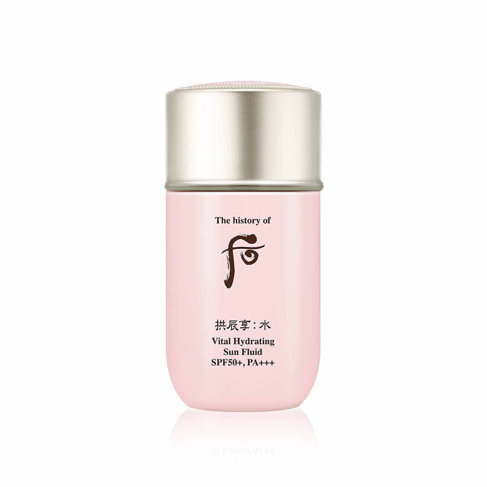 THE WHOO Gong Jin Hyang Soo Sooyeon Vital Hydrating Sun Fluid 60ml bottle with SPF50+ and PA+++