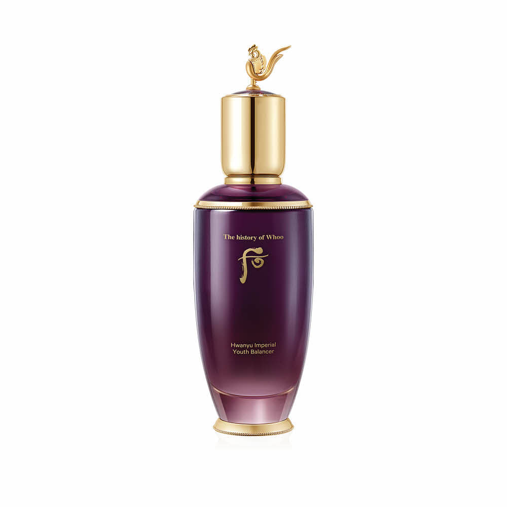 THE WHOO Hwanyu Balancer 120ml bottle with elegant gold and purple design