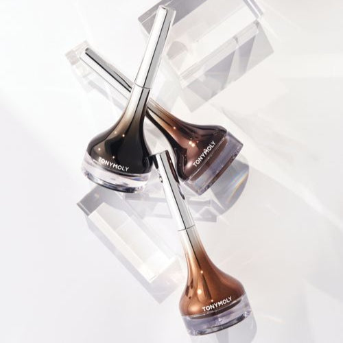 TONY MOLY Back Gel Eyeliner Z packaging in multiple colors.