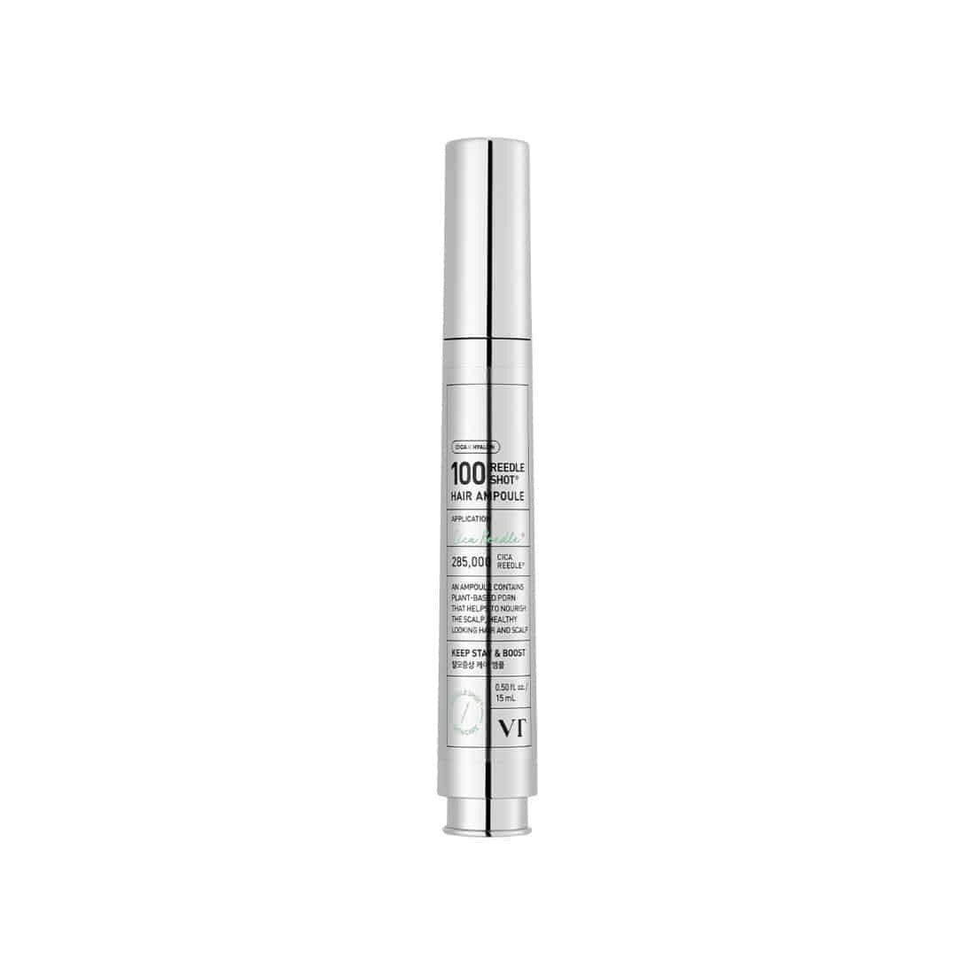 VT COSMETIC PDRN Riddle Shot Hair Ampoule 100dL 15ml silver bottle