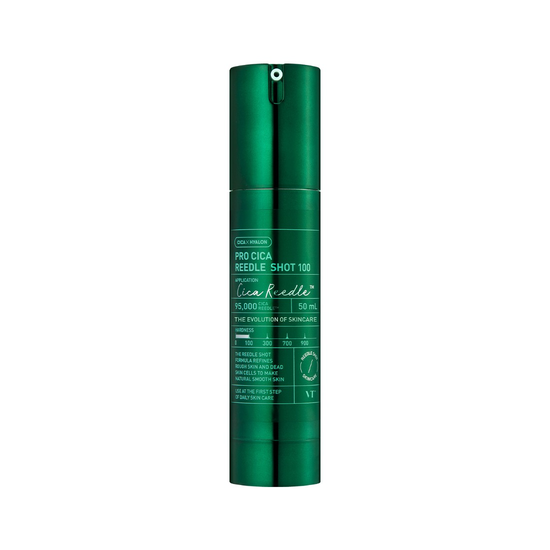 VT COSMETICS Pro Cica Reedle ShotÂ® skincare product in a green bottle