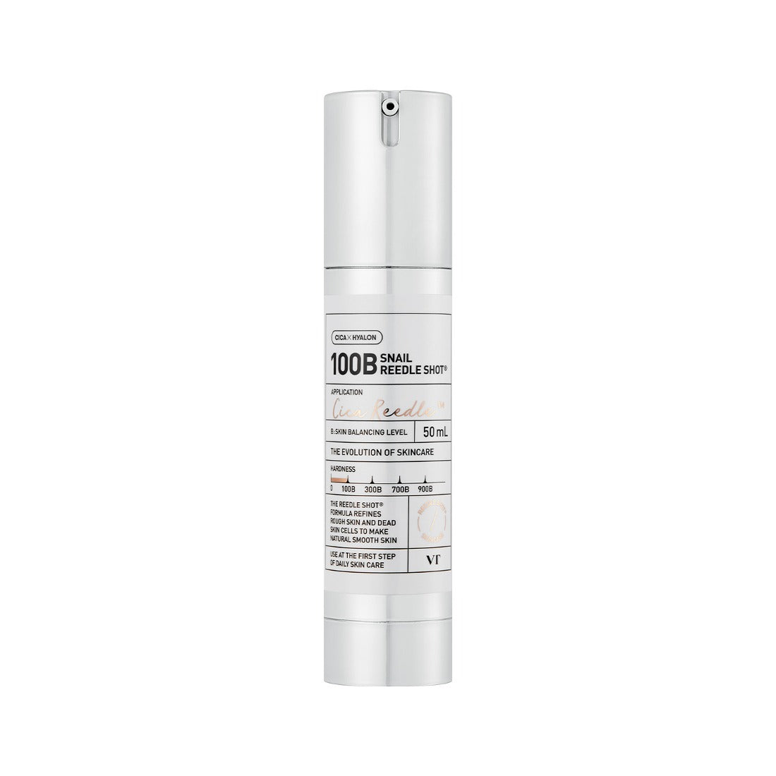 VT COSMETICS Snail Reedle ShotÂ® 100B - 50ml skincare product bottle on white background