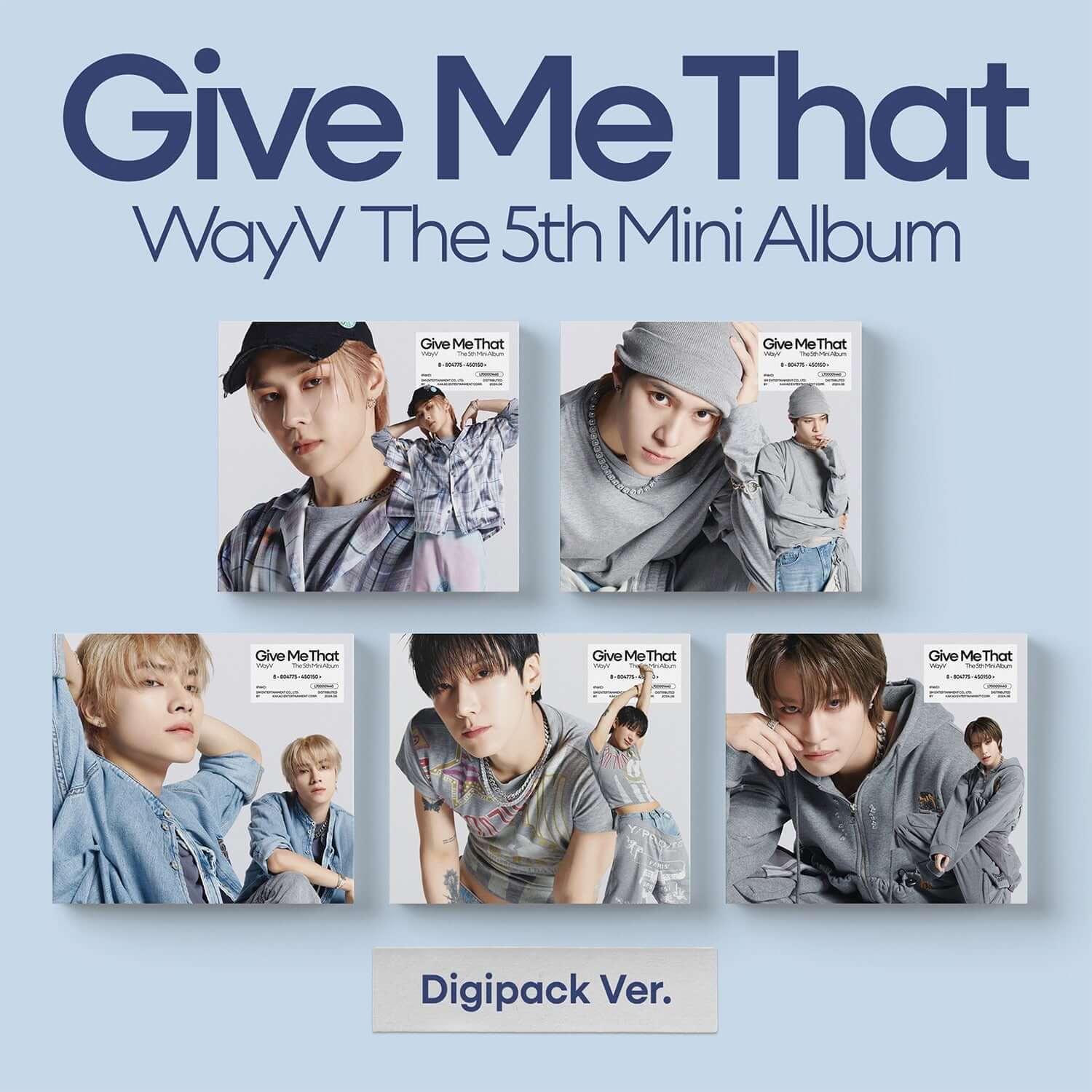 WAYV - 5th Album [Give Me That] (Digipack Ver.) (Set of 5) - | Kool Seoul - Buy Kpop Albums Online