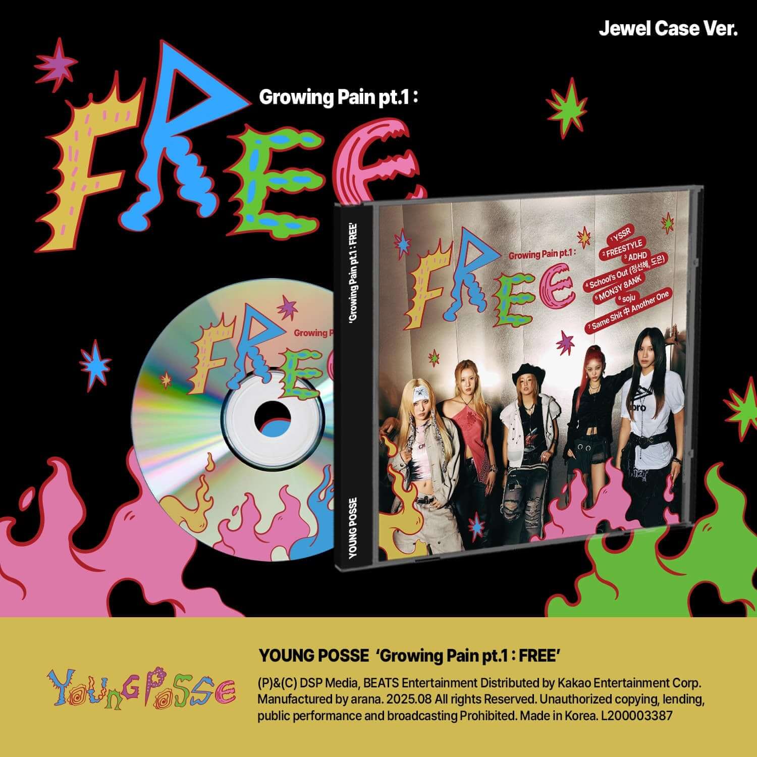 YOUNG POSSE - EP [Growing Pain pt.1 : FREE] (Jewel Case Ver. | Kool Seoul - Buy Kpop Albums Online