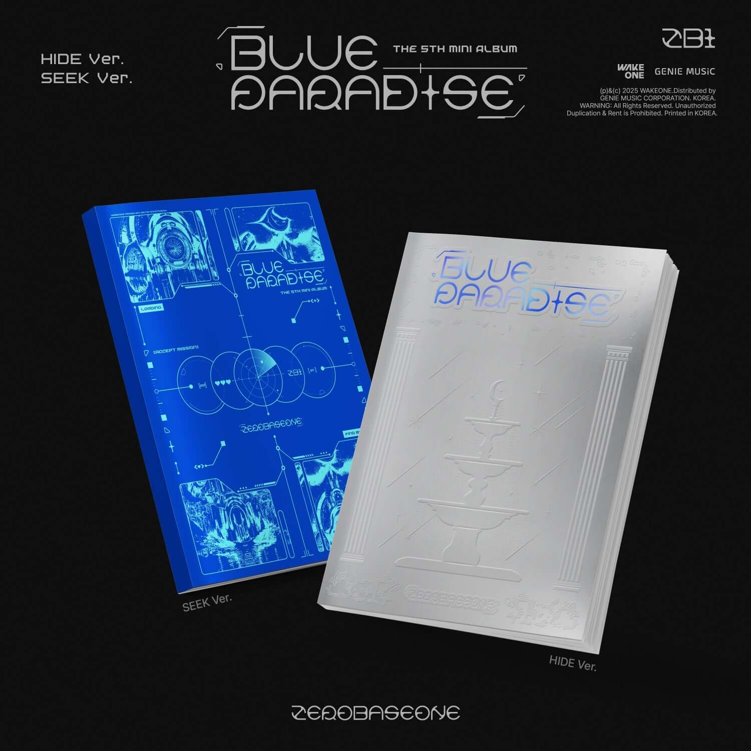 ZEROBASEONE - 5th Album [BLUE PARADISE] (SEEK Ver./HIDE Ver. | Kool Seoul - Buy Kpop Albums Online