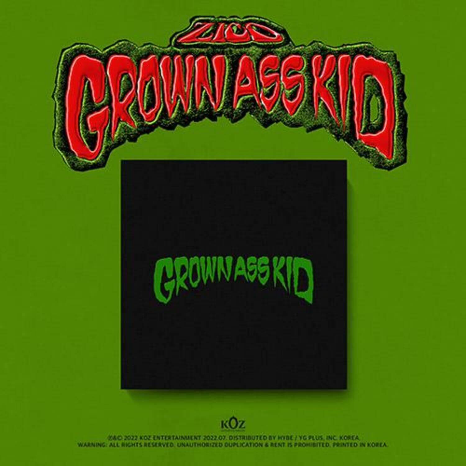 ZICO - 4th Mini Album [Grown Ass Kid] - Kpop Album | Kool Seoul - Buy Kpop Albums Online