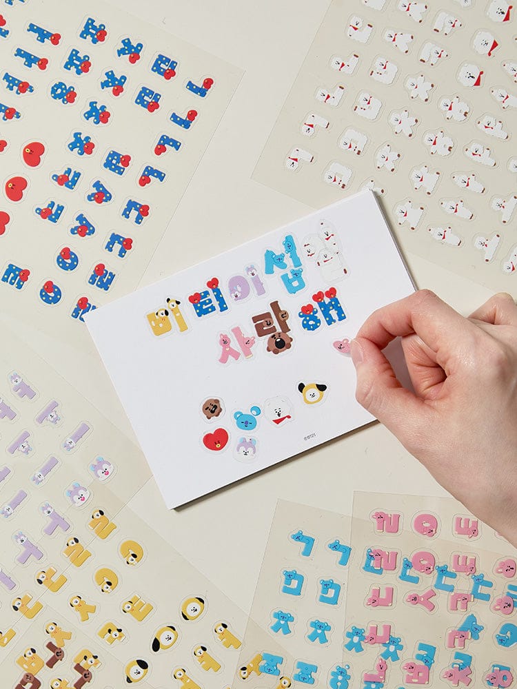 BT21 ハングルステッカー お土産