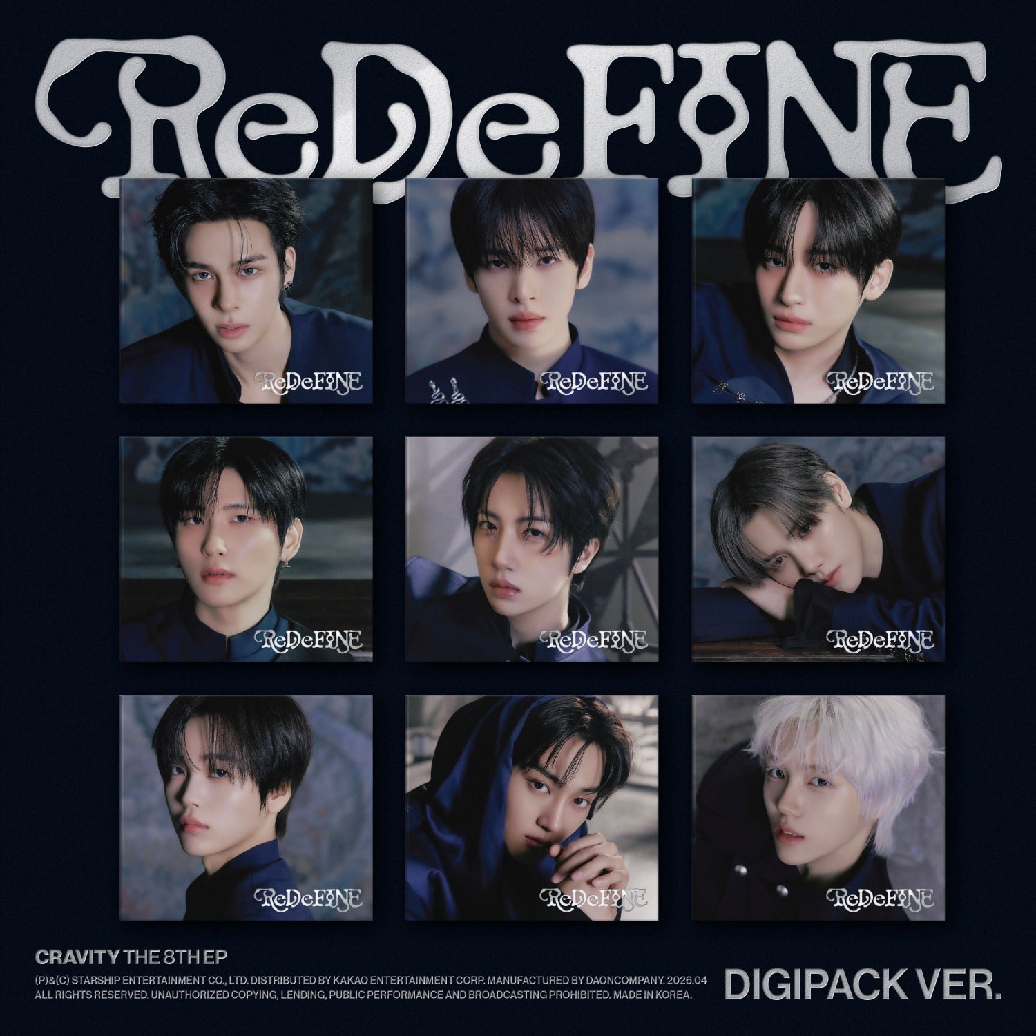 CRAVITY - CRAVITY THE 8TH EP [ReDeFINE] (DIGIPACK VER.) (Limited) (Random 1 of 9) - Kpop Album Koolseoul