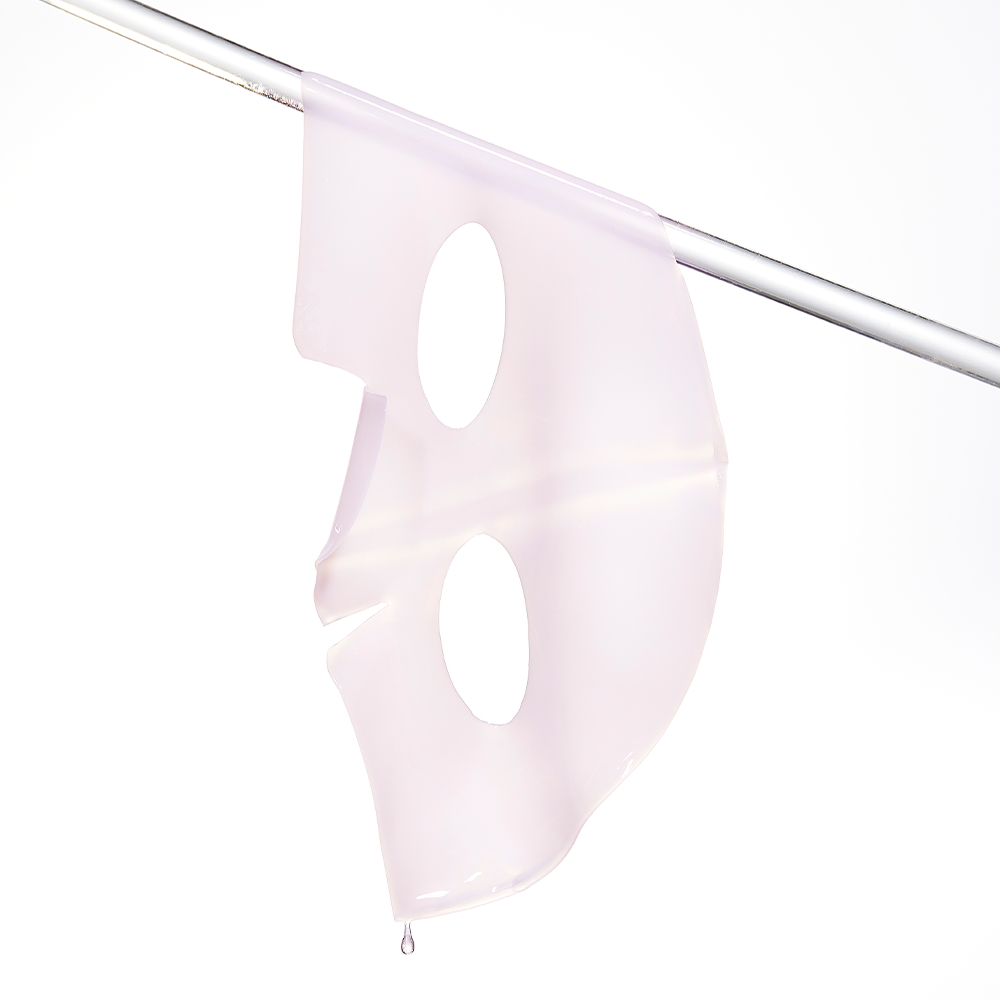 COSRX The Peptide Collagen Lifting Glow Hydrogel Mask - 3 sheets hanging on a rod