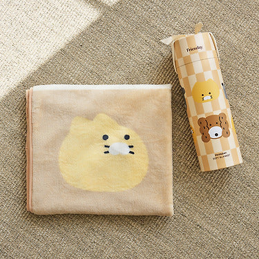 FRIENDAY Blanket Beige Chunsik - Authentic Kakao Friends from Korea | Koolseoul