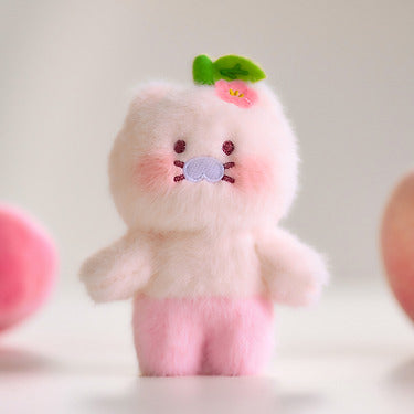 Peach Peach Keychain Plush Rose Chunsik - Official Kakao Friends merchandise | Koolseoul