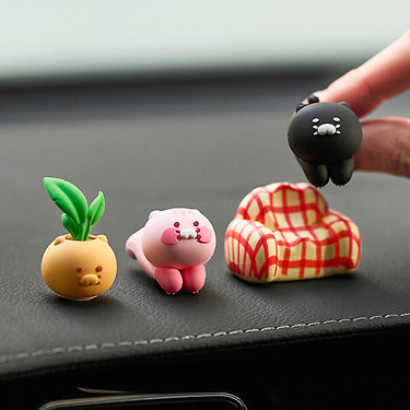 カカオフレンズ - ブラックフィギュアセット チュンシク車用アクセサリー