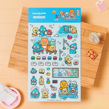 X Friends Clear Sticker Blue Ryan&Chunsik - Official Kakao Friends merchandise | Koolseoul